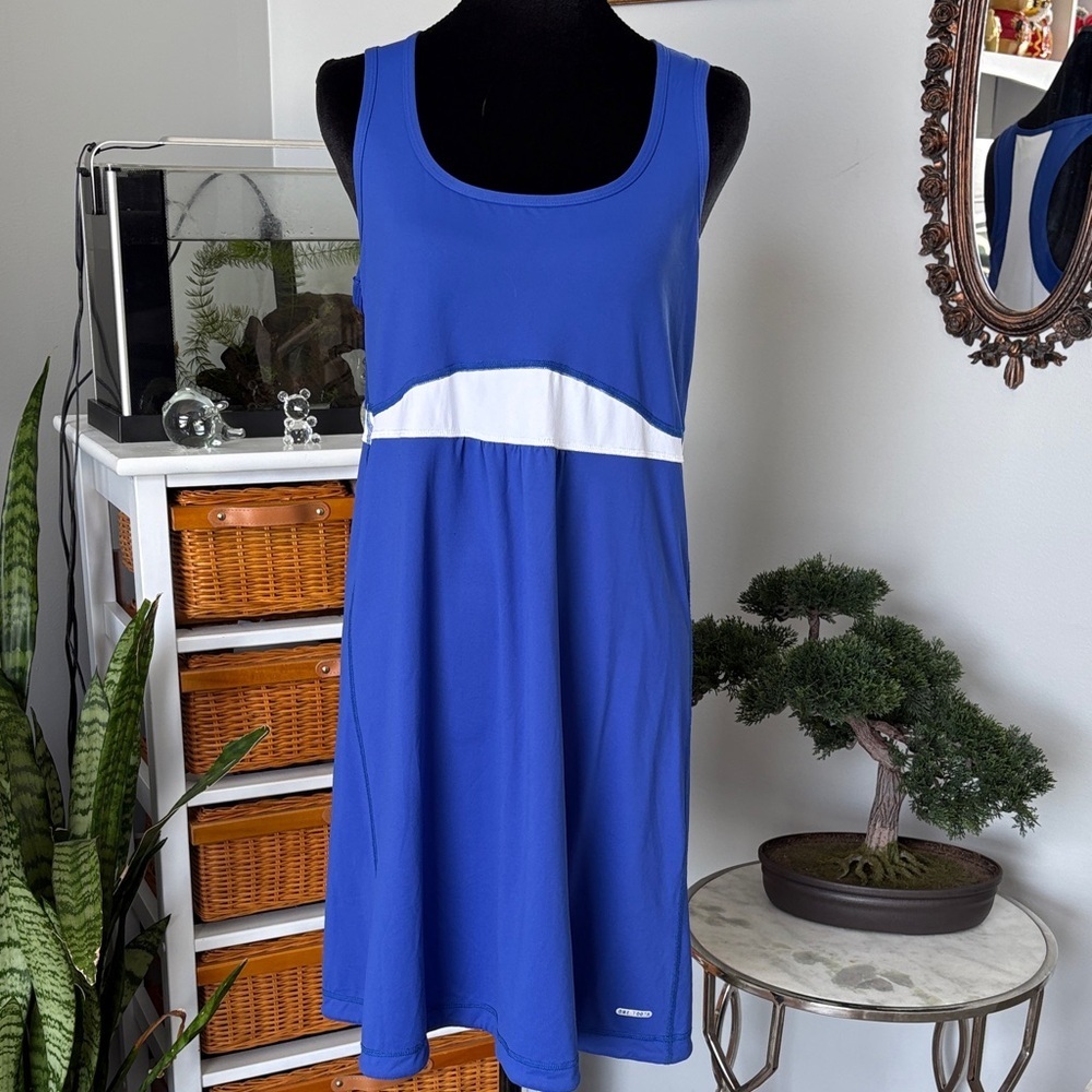 One Tooth Royal Blue Tank Dress with White Lining